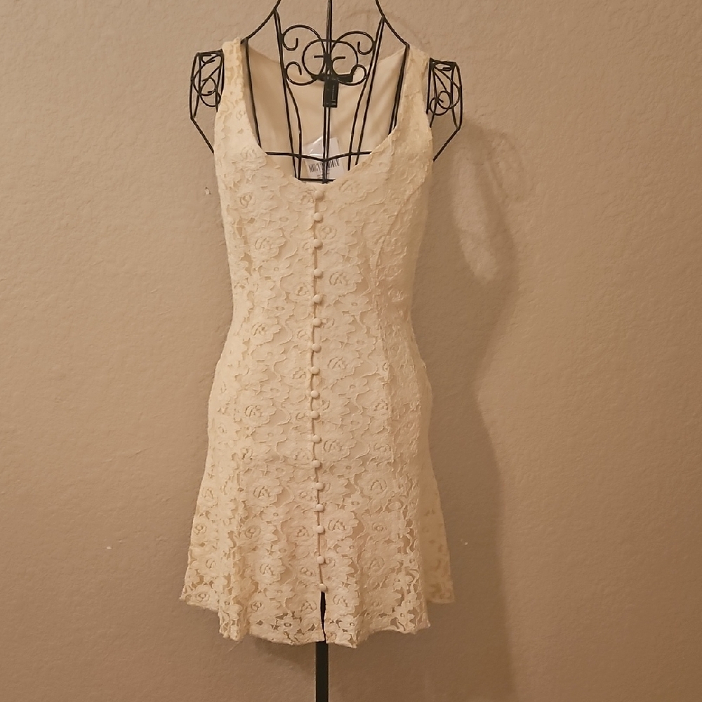 Forever 21 Ivory Lace Mini Dress